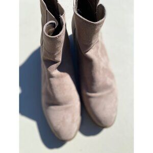 Taupe Suede Ankle Boots Size 10 Womens